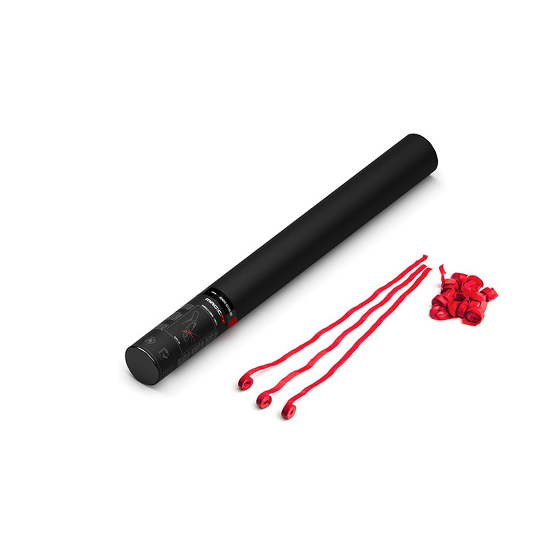 Handheld Cannon Streamers Red 50cm